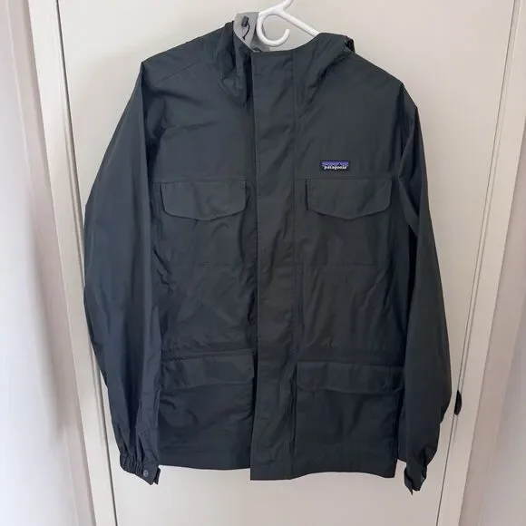 Patagonia Torrentshell Rain Jacket H2No Waterproof Hood Full Zip Grey Mens LRG - Picture 2 of 13